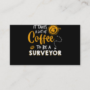 Kaffee Lover Witzige Surveyor Engineer Constructio Visitenkarte