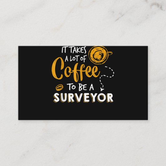 Kaffee Lover Witzige Surveyor Engineer Constructio Visitenkarte (Vorderseite)