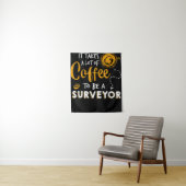 Kaffee Lover Witzige Surveyor Engineer Constructio Wandteppich (Beispiel)