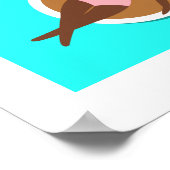 Kaffee Lover Women in Coffee Cups Küche Poster (Ecke)