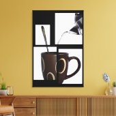 Kaffee Lover Wrapped Canvas Leinwanddruck (Insitu (Wohnzimmer))