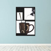 Kaffee Lover Wrapped Canvas Leinwanddruck (Insitu (Holzboden))