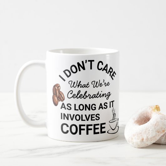 Kaffee Lover Zitat Kaffee Tasse (Mit Donut)
