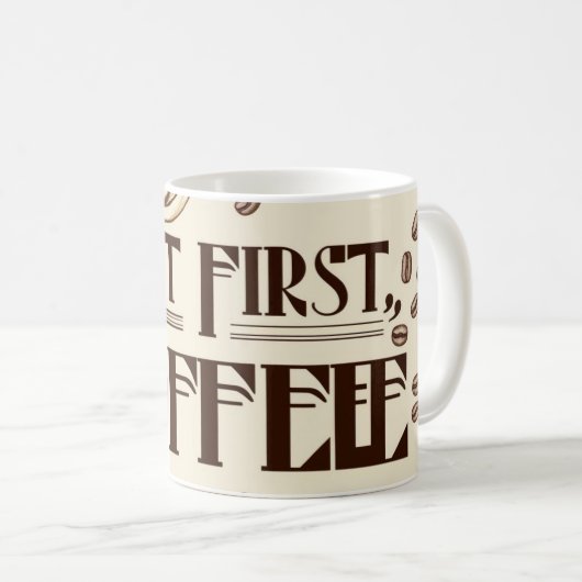 Kaffee Lover Zitat Kaffeetasse Dampfbad Wirbel (VorderseiteRechts)