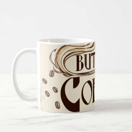 Kaffee Lover Zitat Kaffeetasse Dampfbad Wirbel (Links)