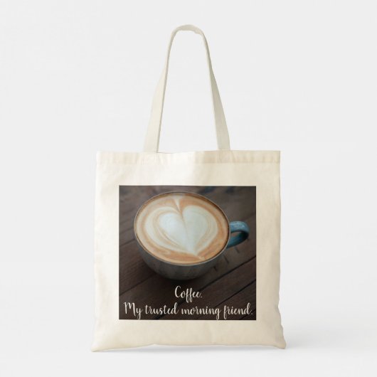 Kaffee Lover's Heart Shape Latte Art Tragetasche (Rückseite)