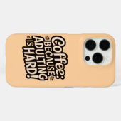 Kaffee Lover's iPhone Case "Adulting is Hard" (Rückseite (Horizontal))