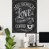 KAFFEE LOVERS KITCHEN CHALKBOARD POSTER (Heimbüro)