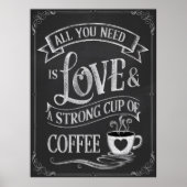 KAFFEE LOVERS KITCHEN CHALKBOARD POSTER (Vorne)