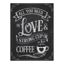KAFFEE LOVERS KITCHEN CHALKBOARD