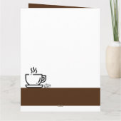 Kaffee Lover's Large Brown Geburtstag Karte (Rückseite)