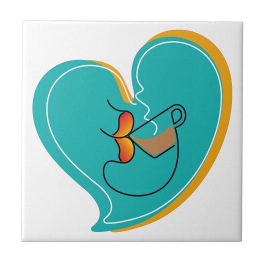 Kaffee LoverS MuackS Latte Fliese (Vorderseite)