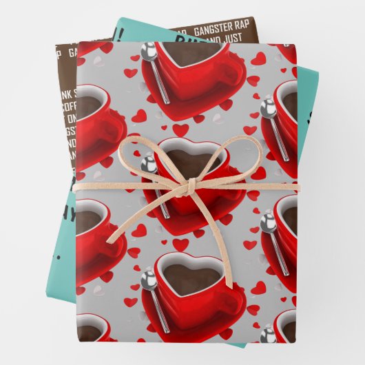 KAFFEE LOVERS SET GESCHENKPAPIER SET (Beispiel)