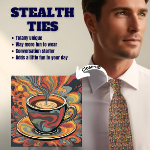 Kaffee Lover's Stealth, aber Groovy Neck Tie Krawatte