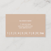 Kaffee-Loyalitäts-Lochkarte Treuekarte (Rückseite)