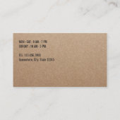 Kaffee-Loyalitäts-Lochkarten rustikales Treuekarte (Rückseite)