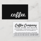 Kaffee. LoyalitätsLochkarte Treuekarte (Vorne/Hinten)