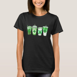Kaffee Lucky Latte Green St. Patrick's Day Irish S T-Shirt