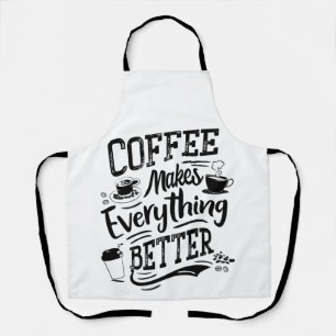 Kaffee macht alles besser - Barista-Schürze Schürze