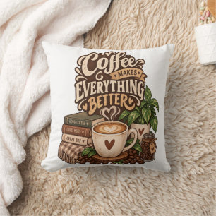Kaffee Macht Alles Besser – Cozy Coffee Lover Kissen