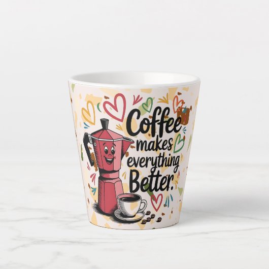 Kaffee macht alles besser milchtasse (Vorderseite)