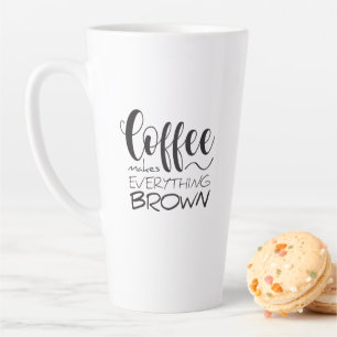 Kaffee macht alles braun. Zwei-Tone-Tasse Milchtasse