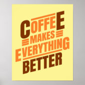Kaffee macht alles | Funny Sprichwort Poster (Vorne)