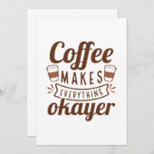 Kaffee macht alles gut dankeskarte (Vorne/Hinten)