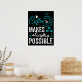 Kaffee macht alles möglich poster (Küche)