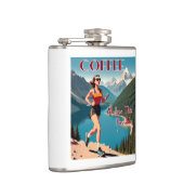 Kaffee macht das Laufen möglich Flachmann (Rechts)