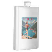 Kaffee macht das Laufen möglich Flachmann (Rechts)