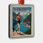 Kaffee macht das Laufen möglich Ornament Aus Metall (Rechts)