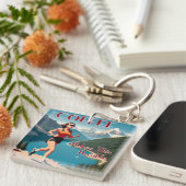 Kaffee macht das Laufen möglich Schlüsselanhänger (Vorderseite rechts)