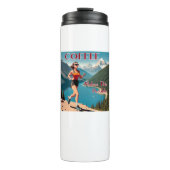 Kaffee macht das Laufen möglich Thermosbecher (Vorderseite)