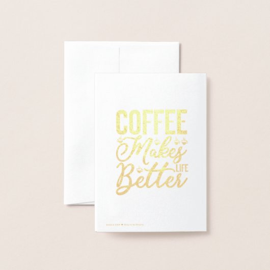 Kaffee macht das Leben besser Folienkarte (Rückseite mit Umschlag)