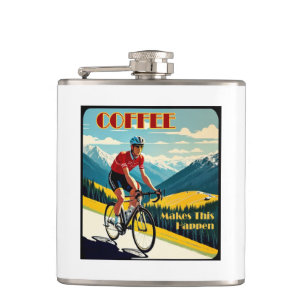 Kaffee macht das zum Fahrradfahren Flachmann