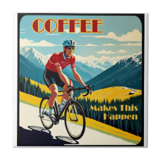 Kaffee macht das zum Fahrradfahren Fliese