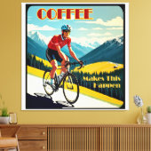Kaffee macht das zum Fahrradfahren Leinwanddruck (Insitu (Wohnzimmer))