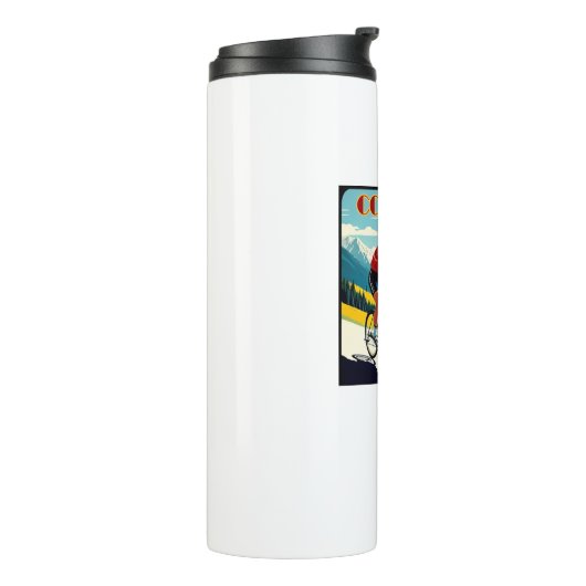 Kaffee macht das zum Fahrradfahren Thermosbecher (Nach links gedreht)