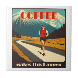 Kaffee macht das zum Laufen Fliese
