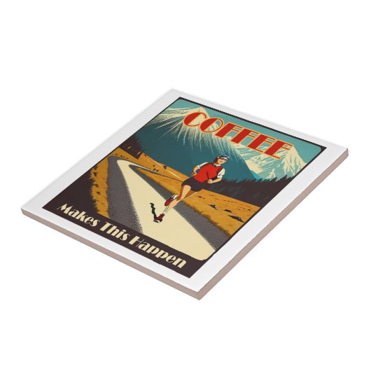 Kaffee macht das zum Laufen Fliese (Seite)