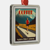 Kaffee macht das zum Laufen Ornament Aus Metall (Rechts)