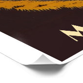 Kaffee macht das zum Laufen Poster (Ecke)