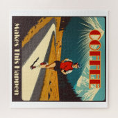 Kaffee macht das zum Laufen Puzzle (Horizontal)