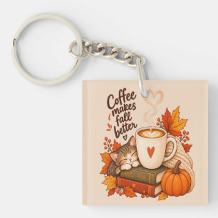 Kaffee macht den Herbst besser – Cozy Autumn Coffe Schlüsselanhänger