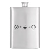 Kaffee macht dich glücklich flachmann (Vorderseite)