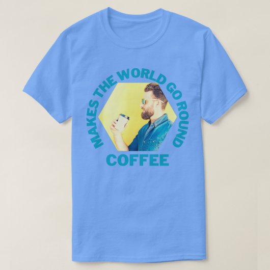 Kaffee macht die Welt den Hipster 2 umrunden T-Shirt (Design vorne)