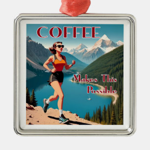 Kaffee Macht Diesen Lauf Möglic Ornament Aus Metall