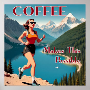 Kaffee Macht Diesen Lauf Möglic Poster