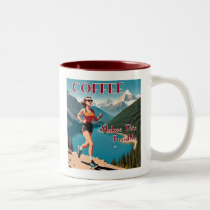 Kaffee Macht Diesen Lauf Möglich Zweifarbige Tasse